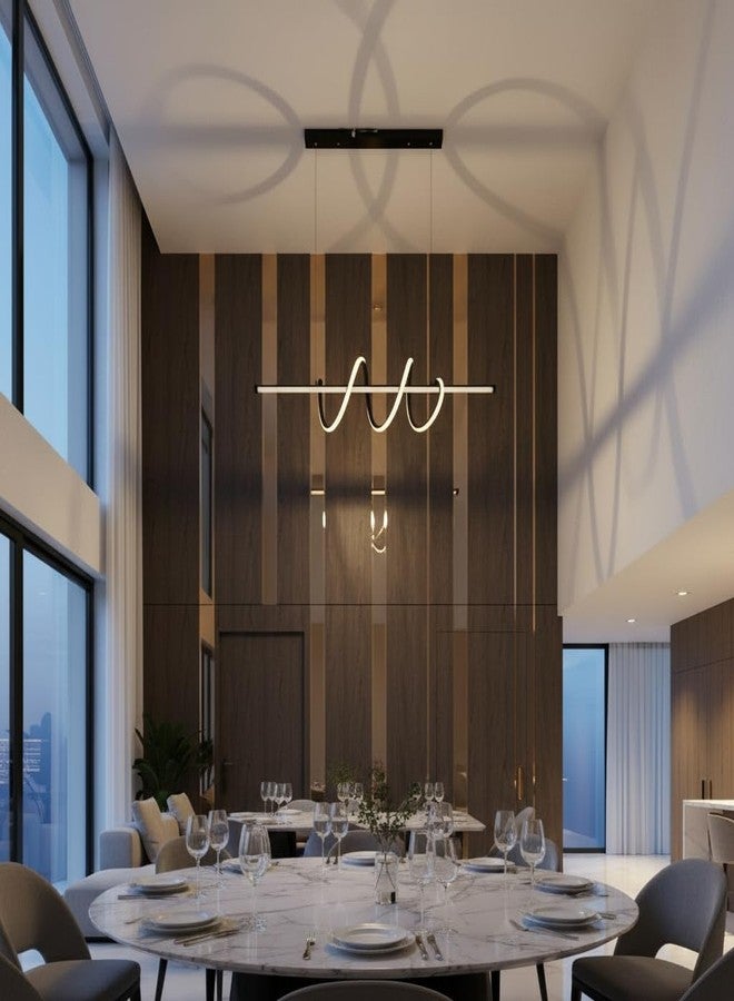 Lyse Decor Chandelier Light for Dining Table, Jhoomar for Home, Jhumar for Bedroom, Office Hanging Lamps, Jhoomar for Drawing Room and Hanging for Restaurant Tables (Black) - Image 5